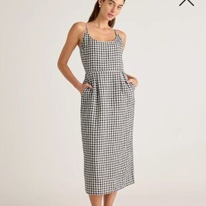 Everlane Linen Black and White Gingham Dress